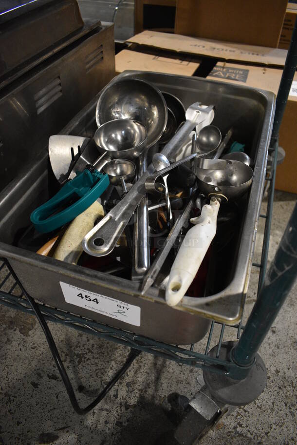 ALL ONE MONEY! Lot of Various Metal Utensils in Full Size Drop In Bin! - Image 3 of 3