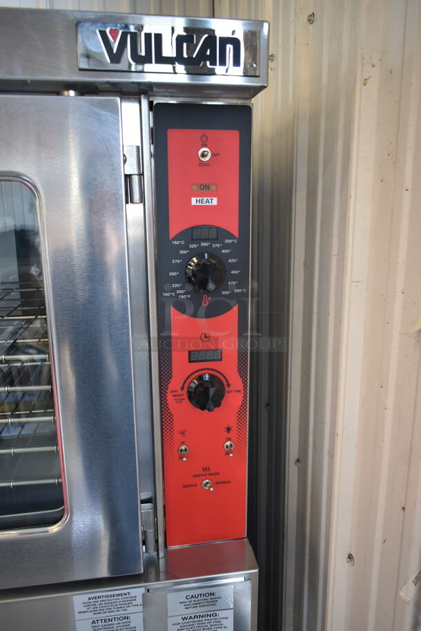 2 BRAND NEW SCRATCH AND DENT! Vulcan VC5ED ENERGY STAR Stainless Steel Commercial Electric Powered Full Size Convection Oven w/ View Through Doors, Metal Oven Racks and Thermostatic Controls. 208 Volts, 1/3 Phase. 2 Times Your Bid! - Image 4 of 9