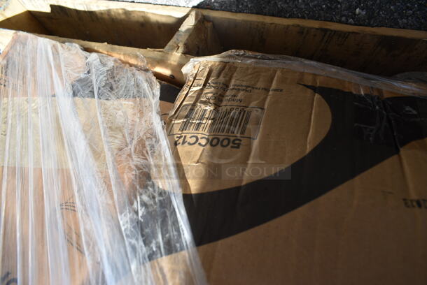 PALLET LOT of 29 BRAND NEW Boxes Including 6 Box 130TONG6BLK Visions 6" Black Disposable Plastic Tongs - 72/Case, 500LSTRWLW Choice 9, 12, 16, 20, and 24 oz. Clear Sip-Through Lid with Extra-Wide Opening - 1000/Case, 966UPWIDEB-500 OneUp by Choice White 2-Ply Wide Interfold 6 1/2" x 8 1/2" Dispenser Napkin - 6000/Case, 760FFLRGNEWS Choice Large 16 oz. Paper Scoop Cup with Newsprint Design - 1000/Case, 500CC12 12 oz. Plastic Cold Cup - 1000/Case, 1504381M Carnival King 6" x 3/4" x 6 1/2" Large Foil Hamburger / Sandwich Bag - 1000/Case, 500CC12HD 12 oz. Plastic Cold Cup - 1000/Case, 500LSTRWLW Choice 9, 12, 16, 20, and 24 oz. Clear Sip-Through Lid with Extra-Wide Opening - 1000/Case. 29 Times Your Bid!  - Image 9 of 12