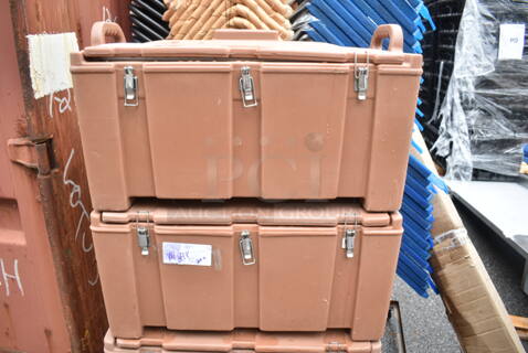 2 Continental SiLite NPC180 Tan Poly Insulated Catering Bin. 2 Times Your Bid!