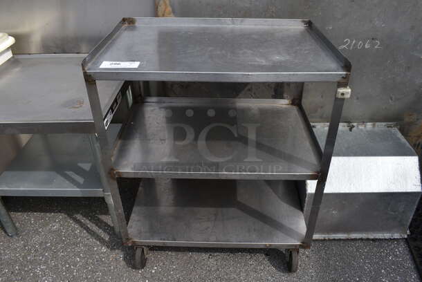 Metal 3 Tier Shelving Unit on Commercial Casters. 27x18x33