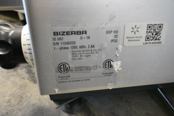 2016 Bizerba GSP HD Stainless Steel Commercial Countertop Meat Slicer. 120 Volts, 1 Phase. Tested and Working! - Image 3 of 5