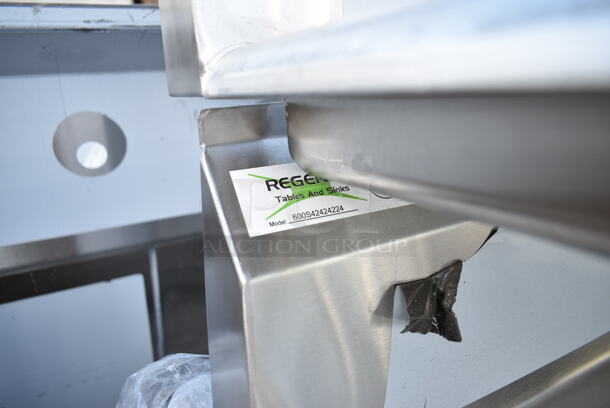 BRAND NEW SCRATCH AND DENT! Regency 600S42424224 Stainless Steel 4 Bay Sink w/ Dual Drain Board. No Legs. Bays 24x24x13.5. Drain Boards 22x26 - Image 3 of 3