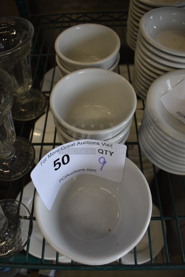 9 White Ceramic Bowls. 4x4x2.5. 9 Times Your Bid! - Image 3 of 4