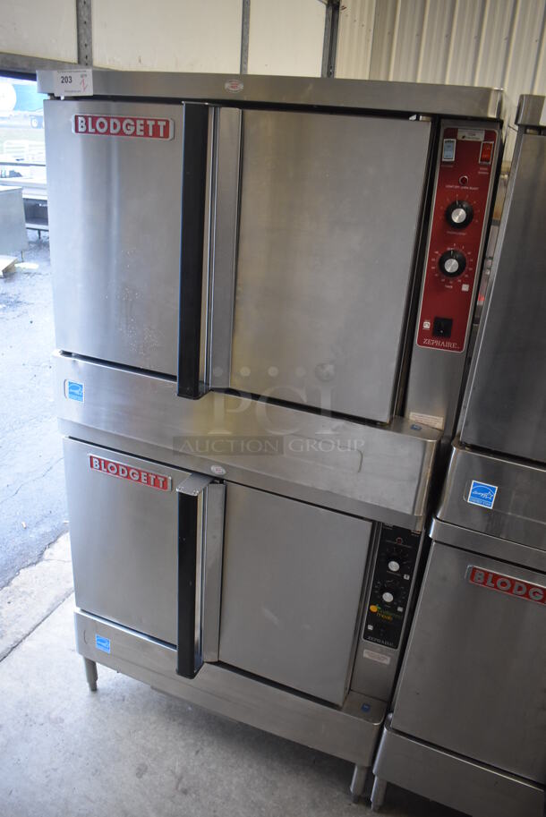 2 Blodgett ENERGY STAR Stainless Steel Commercial Electric Powered Full Size Convection Oven w/ Solid Doors and Thermostatic Controls. 208-240 Volts, 3 Phase. 38x40x71.5. 2 Times Your Bid! - Image 2 of 9