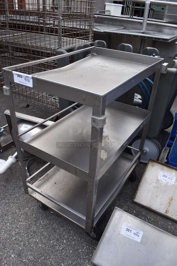 Metal Commercial 3 Tier Cart on Commercial Casters.  - Image 2 of 3