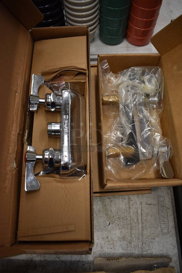 ALL ONE MONEY! Lot of 3 BRAND NEW IN BOX! Stainless Steel Faucets w/ Handles.