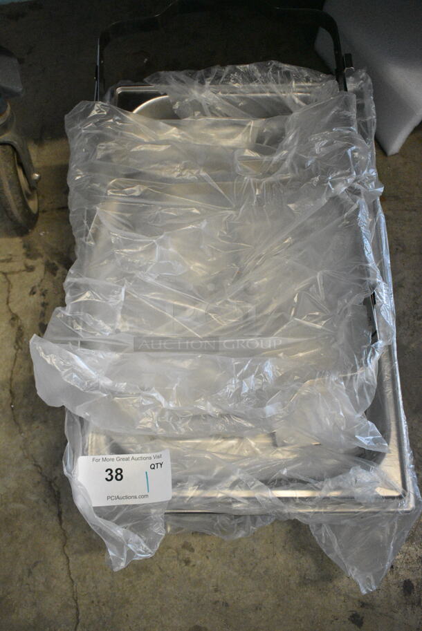 BRAND NEW SCRATCH AND DENT! Stainless Steel Folding Chafer. - Image 1 of 6