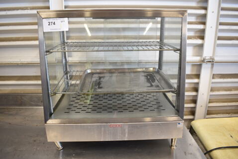 Metal Commercial Countertop Heated Display Case Merchandiser. Tested and Working!
