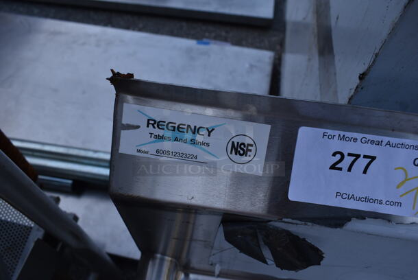 BRAND NEW SCRATCH AND DENT! Regency 600S12323224 Stainless Steel Commercial Single Bay Sink w/ Dual Drain Boards. No Legs. Bay 23x23. Drain Boards 22x25 - Image 6 of 6