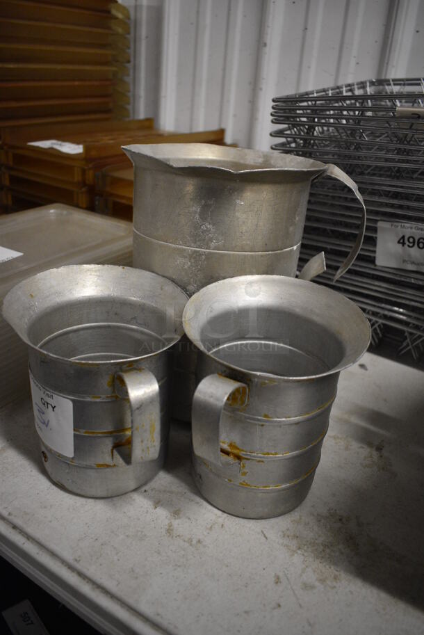 3 Various Metal Pitchers. Includes 8x7x9.5. 3 Times Your Bid! - Image 3 of 3