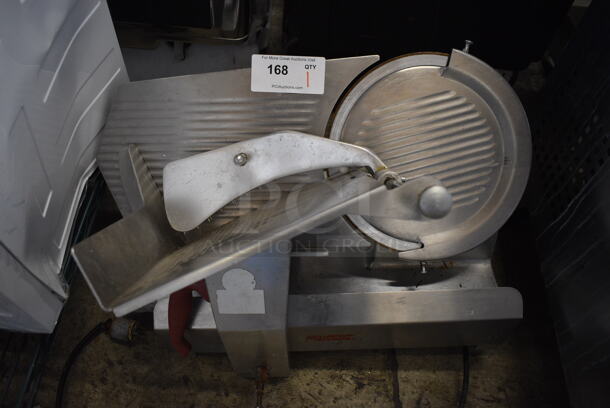 Fleetwood Stainless Steel Commercial Countertop Meat Slicer. 115 Volts, 1 Phase. 25x18x20. Tested and Working!