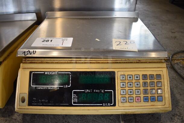 CAS Metal Commercial Countertop Food Portioning Scale. 15x15x7. Tested and Working!
