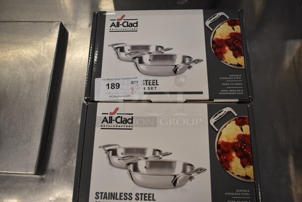 2 Boxes of 2 BRAND NEW! All-Clad Stainless Steel Pans w/ Handles. 2 Times Your Bid! - Image 3 of 5