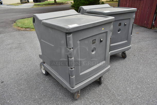Cambro CMBH1826L6 Gray Poly Insulated Low Profile Electric Powered Heating / Cooling Food Case on Commercial Casters. 115 Volts, 1 Phase. (outside shed) - Image 2 of 10