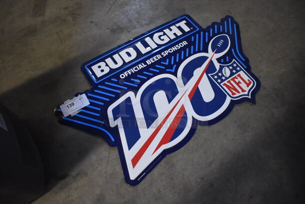 Bud Light NFL Metal Sign. 35x21 - Image 2 of 3