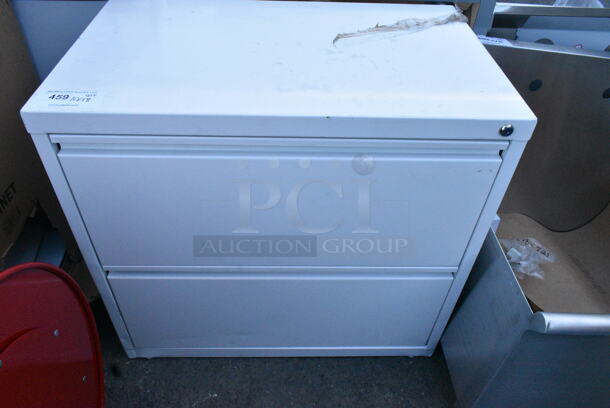 BRAND NEW SCRATCH AND DENT! Metal 2 Drawer Filing Cabinet.  - Image 1 of 4
