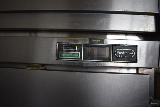 Beverage Air Stainless Steel Commercial 2 Door Reach In Cooler w/ Poly Coated Racks on Commercial Casters. 52x32x83. Tested and Working! - Image 2 of 4