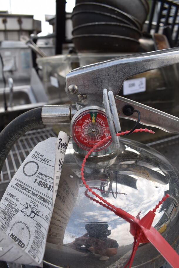 3 Various Wet Chemical Stainless Fire Extinguishers. Buyer Must Pick Up - We Will Not Ship This Item. 3 Times Your Bid! - Image 8 of 8