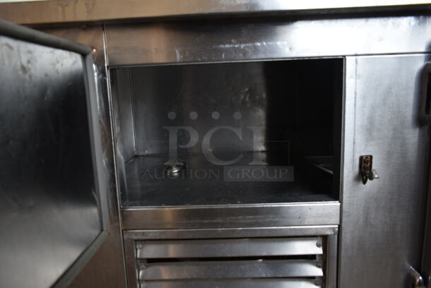 Stainless Steel Commercial 3 Door Work Top Cooler w/ Back Splash. 115 Volts, 1 Phase. Tested and Working! - Image 4 of 8