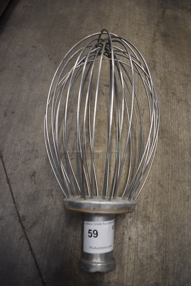 Hobart VMLH40D Metal Commercial 40 Quart Whisk Attachment for Mixer. 9.5x9.5x18.5