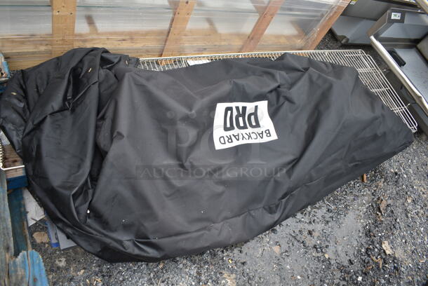 BRAND NEW SCRATCH AND DENT! Backyard Pro CHAR-72 72" Heavy-Duty Steel Charcoal Grill with Adjustable Grates, Removable Legs, and Cover - Image 5 of 6