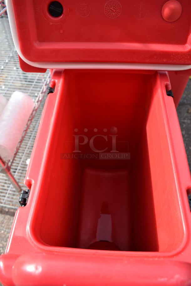 2 Cambro 500LCD Red Poly Insulated Beverage Holder Dispensers. 9x16.5x24. 2 Times Your Bid! - Image 6 of 12