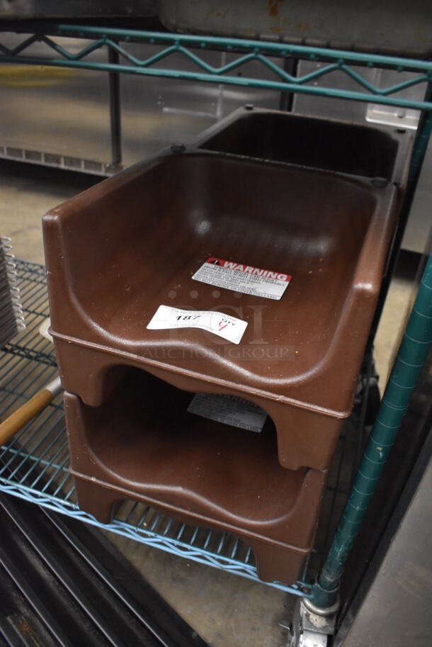 4 Brown Poly Booster Seats. 12.5x11.5x9.5. 4 Times Your Bid! - Image 4 of 4