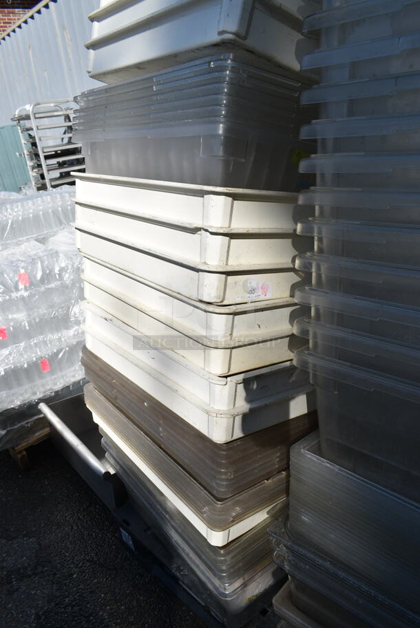 PALLET LOT of Various Items Including White Poly Dough Bins, Clear Poly Bins and Cylindrical Bins - Image 7 of 9