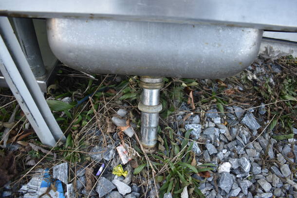 Stainless Steel Commercial Single Bay Wall Mount Sink w/ Faucet and Handles. 17x16x27 - Image 4 of 4