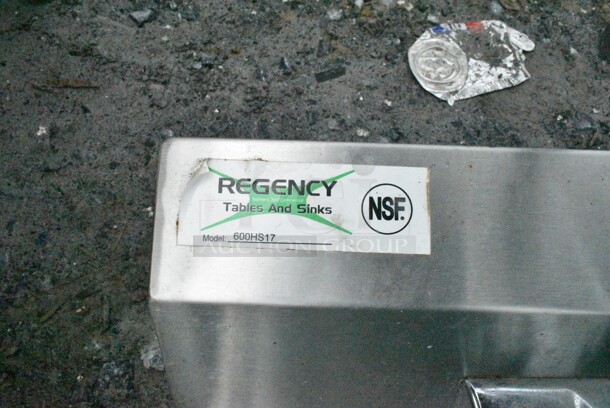 2 Stainless Steel Commercial Single Bay Wall Mount Sink w/ Faucet and Handles. 2 Times Your Bid! - Image 9 of 9