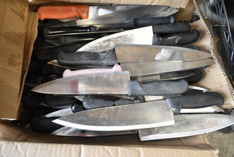 70 SHARPENED Stainless Steel Knives Including Chef Knives. 70 Times Your Bid! 