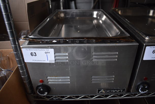 2010 Adcraft FW-1200WF Stainless Steel Commercial Countertop Food Warmer. 120 Volts, 1 Phase. 14.5x23x9. Tested and Working! - Image 1 of 5