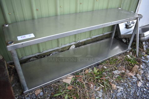 Metal 2 Tier Shelving Unit. 54x14x20