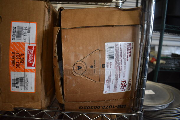ALL ONE MONEY! Lot of 10 Boxes of Bag In Box BIB Concentrated Drink Flavors; 3 Coca Cola, 2 Diet Coke, Sprite, Minute Maid, Root Beer and 2 Dr Pepper - Image 4 of 7