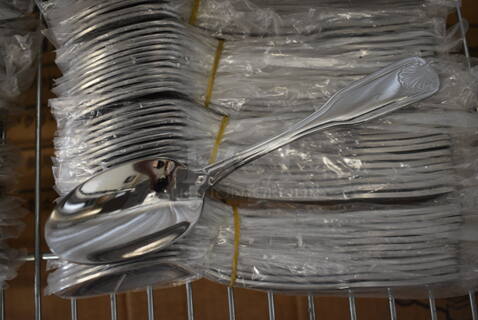 72 BRAND NEW! Stainless Steel Spoons. 7.5". 72 Times Your Bid!