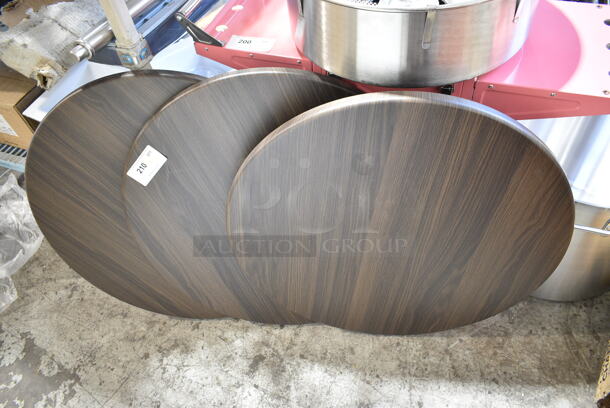 3 BRAND NEW SCRATCH AND DENT! Lancaster Table & Seating 16430rtfdwl 30" Round Thermo-Formed MDF Table Top with Dark Walnut Finish. 3 Times Your Bid! - Image 2 of 4