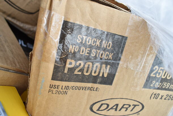 PALLET LOT of 25 BRAND NEW Boxes Including Hamilton Beach 6126-908R Blender Container, 127P400C Choice 4 oz. Clear Plastic Souffle Cup / Portion Cup - 2500/Case, Solo P200N 2 oz. Translucent Polystyrene Souffle / Portion Cup - 2500/Case, 304FND5811R Acopa Foundations 16 oz. Red Wide Rim Melamine Pasta Bowl - 12/Pack, Town 56913S 96 Cup Sushi Rice Container with Stainless Steel Finish, 128HD32COMBO Choice Heavy Duty Microwavable Plastic Deli Container, 4339BULK White Uncoated Paper Plates, 395RP10 EcoChoice No PFAS Added 10" Natural Bagasse Blend 3 Compartment Plate - 500/Case. 25 Times Your Bid!  - Image 9 of 12