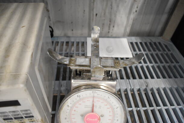 2 Items Including Impecca CM-0774W Countertop Microwave Oven w/ Plate and Metal Countertop Scale. 2 Times Your Bid!  - Image 3 of 8