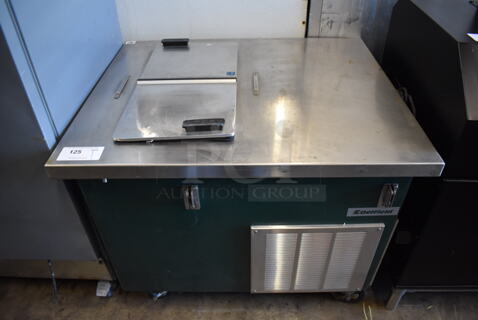 Delfield Stainless Steel Commercial Tray Return on Commercial Casters. 36x30x32. Tested and Powers On But Does Not Get Cold