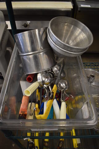 ALL ONE MONEY! Lot of Various Utensils Including Scoopers and Sifter