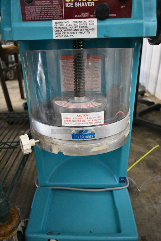 Swan Ice SI-100E Metal Commercial Countertop Ice Shaver. 115 Volts, 1 Phase. Tested and Working! - Image 4 of 6