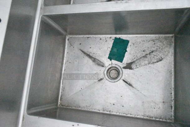Stainless Steel Commercial 3 Bay Sink w/ Dual Drain Boards, Under Shelf, Faucet, Handles and Spray Nozzle Attachment. Bays 20x28x12. Drain Board 18x30 - Image 11 of 12