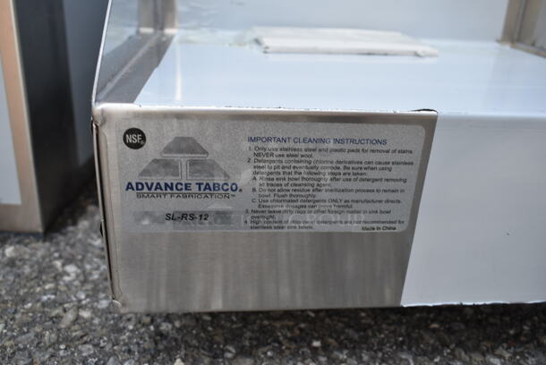 BRAND NEW SCRATCH AND DENT! Advance Tabco SL-RS-12 Stainless Steel Blender Station with Dump Sink. No Legs.  - Image 5 of 5