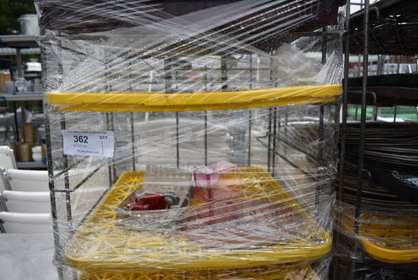 Metal Pan Rack w/ Poly Trays on Commercial Casters. 24x26x64 - Image 3 of 5