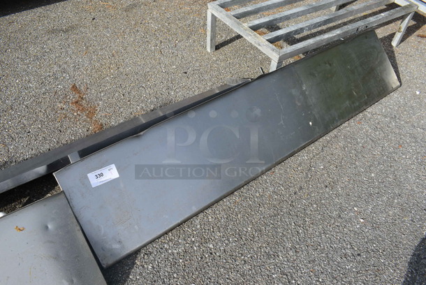 Stainless Steel Shelf w/ Wall Mount Shelf. 72x15x14 - Image 2 of 3