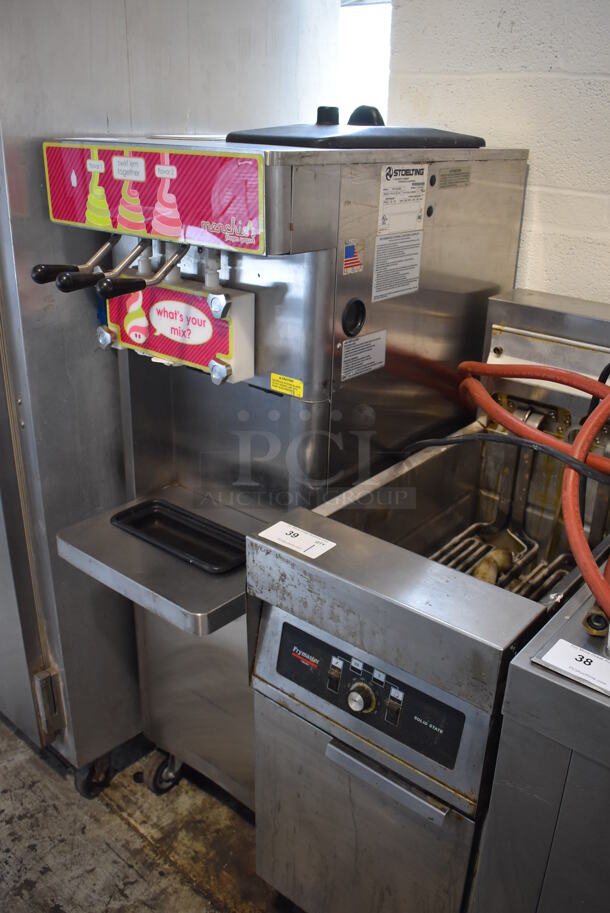 2015 Stoelting F231-18I2-ME1 Stainless Steel Commercial Water Cooled 2 Flavor w/ Twist Soft Serve Ice Cream Machine on Commercial Casters. 208-240 Volts, 1 Phase. - Image 3 of 7