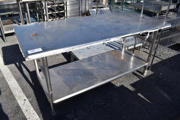 Stainless Steel Table w/ Metal Under Shelf. 72x30x35