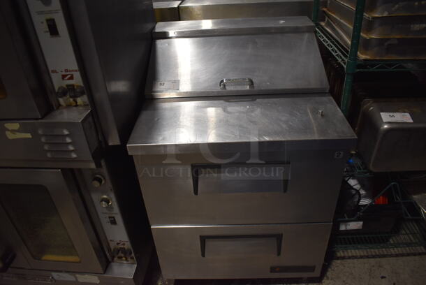 2014 True TSSU-27-08D-2 Stainless Steel Commercial Sandwich Salad Prep Table Bain Marie Mega Top w/ 2 Drawers on Commercial Casters. 115 Volts, 1 Phase. 27.5x30x43. Tested and Working! - Image 7 of 7
