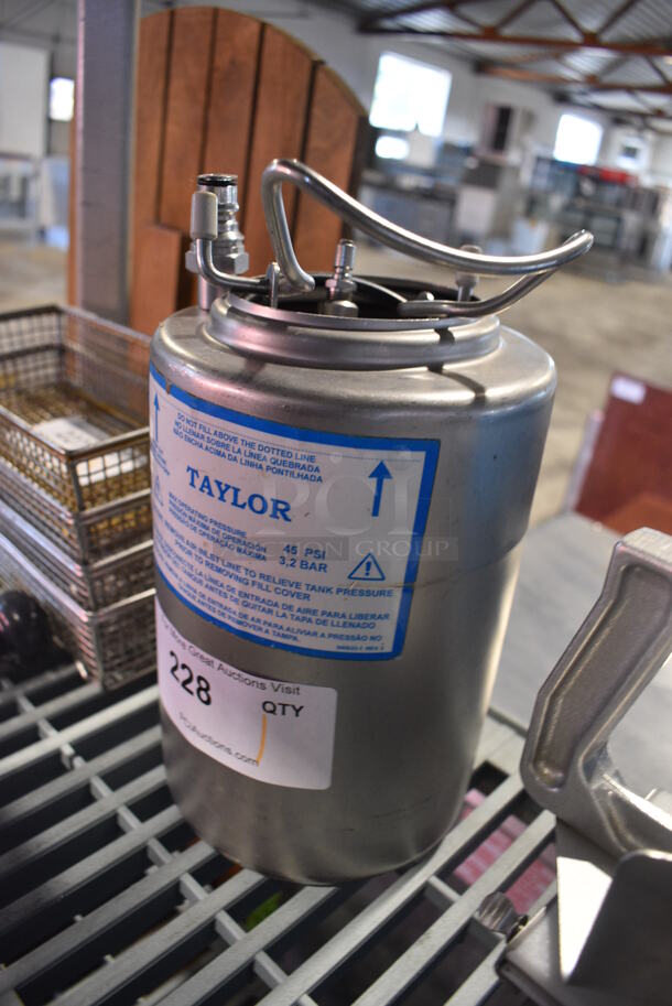 Taylor Metal Canister. 6x6x11 - Image 2 of 4